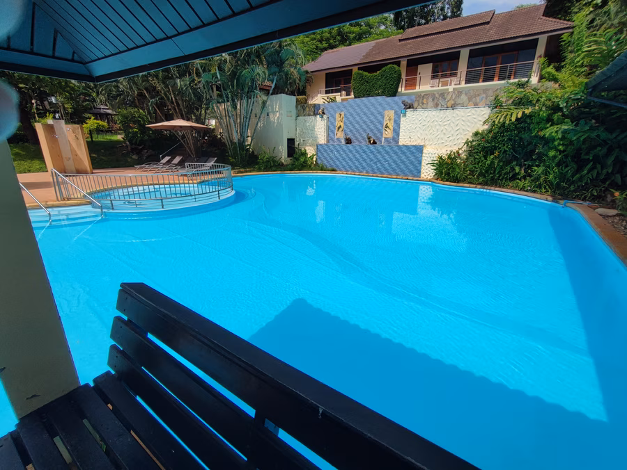 Pool 2, seen from the covered terrace.