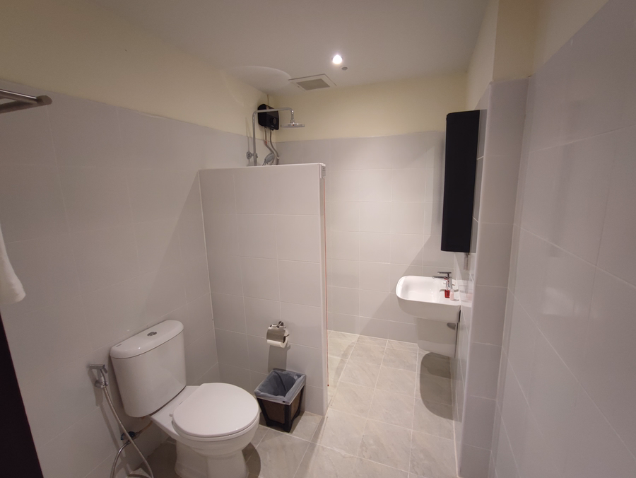Room BA, bathroom.